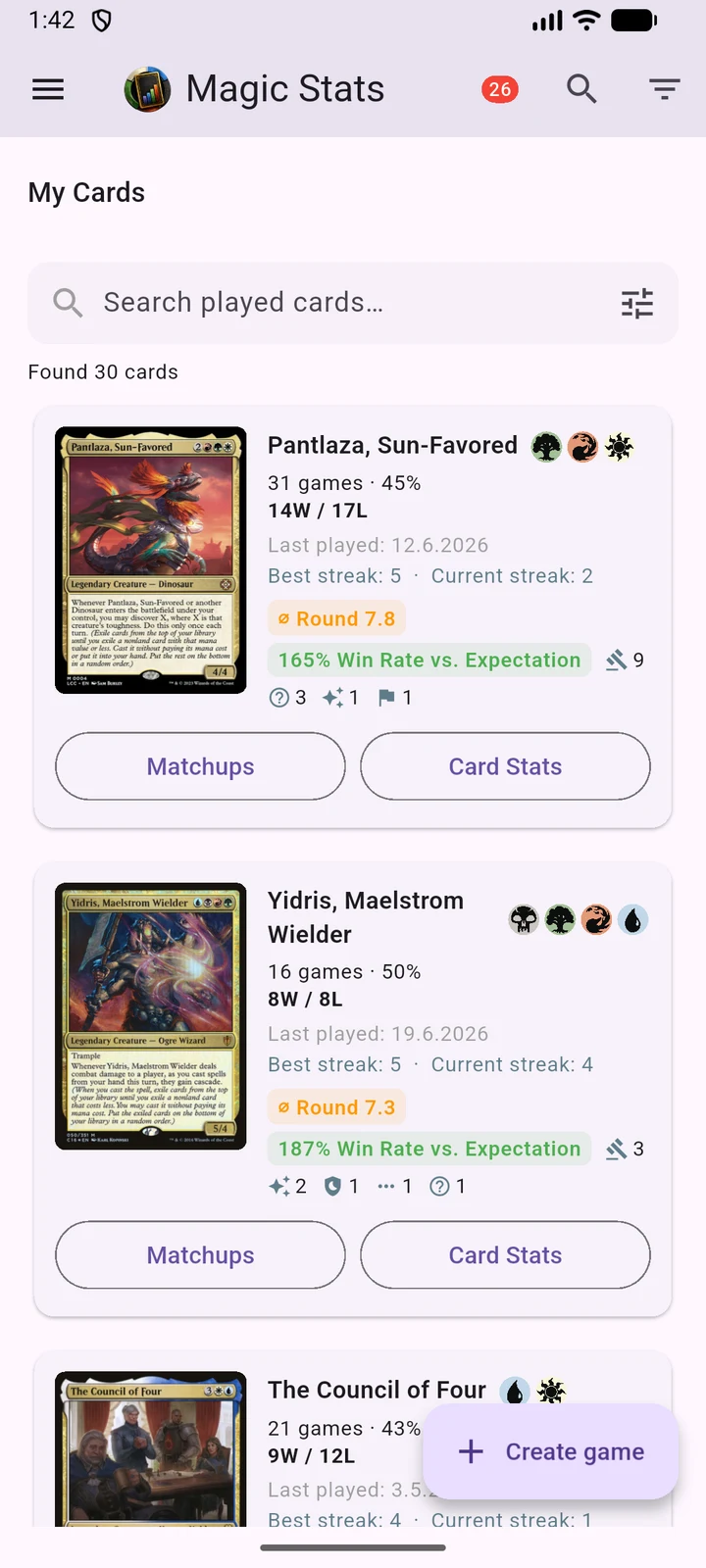 Card Stats